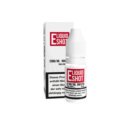 Nikotinshot 20mg/ml Flasche und Verpackung VG 50 PG 50