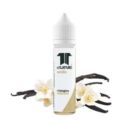 Elf-Liquid Longfill Aroma Vanille 10ml Flasche – Frontansicht mit Vanilleschote